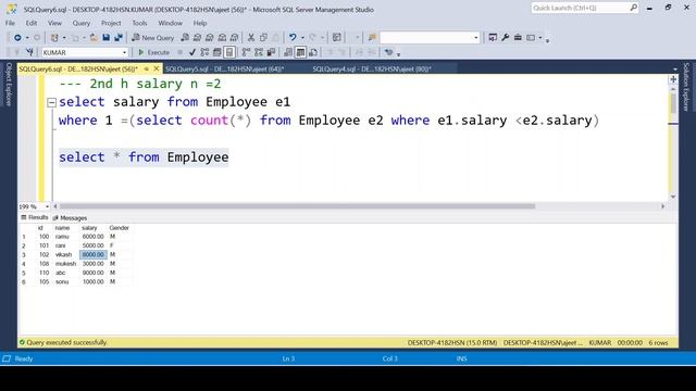 nth highest salary | sql query to find second highest salary of employee | 2nd highest salary in sq смотреть онлайн