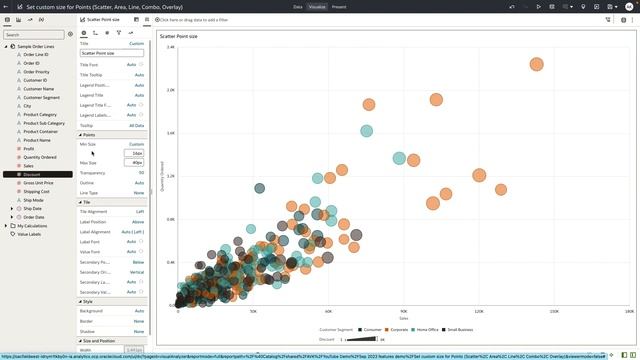 Setting custom point sizes on visualizations in Oracle Analytics смотреть онлайн
