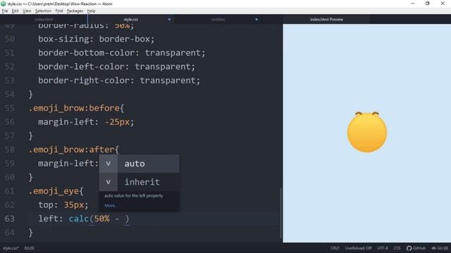 Facebook Wow Reaction using HTML & CSS | Facebook Reaction Emojis смотреть онлайн