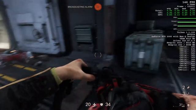 Wolfenstein II The New Colossus Dell G7 7590 RTX 2080 Max-q смотреть онлайн