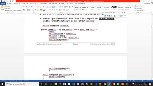 TP 6 Java EE :JPA Relation entre entités et CRUD (PRITE 1 sur 3) смотреть онлайн
