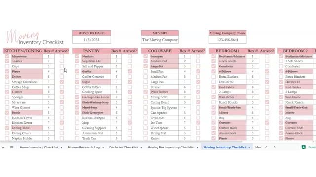 Home Moving Planner Template Excel Spreadsheet, Moving Planning Checklist Google Sheets, Editable смотреть онлайн