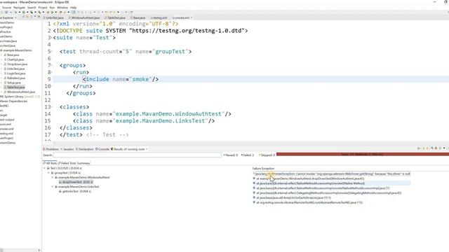 TestNG Problem: @Before Methods doesn't run from super class with Groups in child Test classes смотреть онлайн