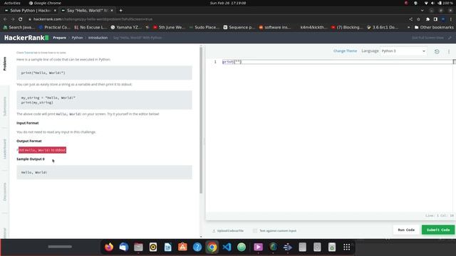 #1 Hackerrank : Say "Hello, World!" With Python | Python HackerRank Solutions in Hindi | #python смотреть онлайн