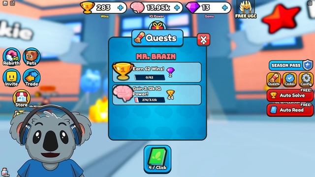 SMARTEST KOALA in ROBLOX IQ WARS SIMULATOR смотреть онлайн