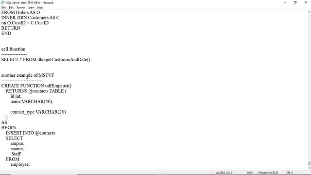 User Defined Functions in SQL Server Part 2 смотреть онлайн