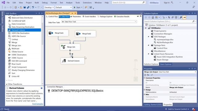 Merge join transformation in SSIS with an example смотреть онлайн