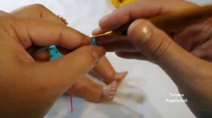 МК Носочки-гольфики крючком на куклу БЕБИ БОН 43см. ВЯЖЕМ ОДЕЖДУ ДЛЯ КУКОЛ КРЮЧКОМ И СПИЦАМИ