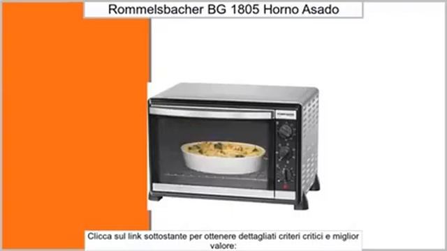 Rommelsbacher BG 1805/E - Horno para asado, 1800 W, color plata смотреть онлайн