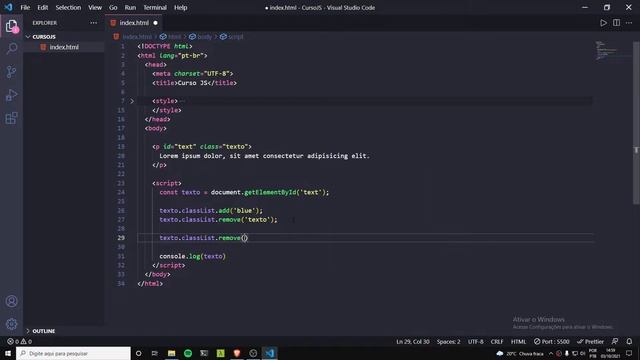 ClassList - Javascript: Manipulando a DOM #08 смотреть онлайн