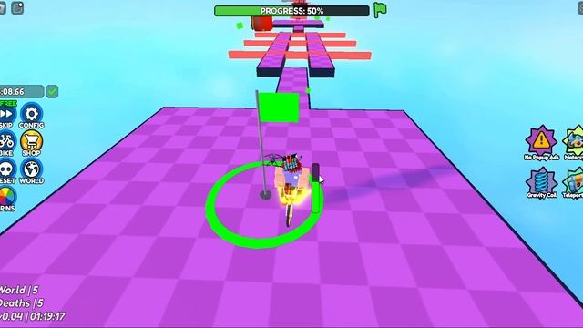 Roblox Obby but you're on a bike speed run world 5 with flying bike #roblox #mrbeast #robloxedit смотреть онлайн