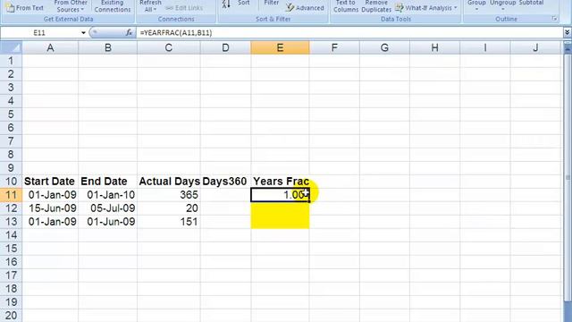 Fraction of the year between 2 dates in Excel. Part Year Calculations смотреть онлайн
