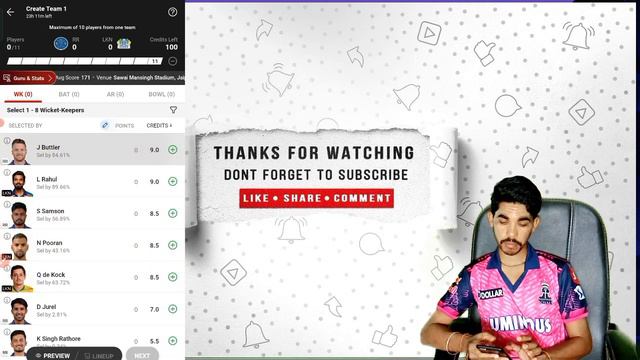 RR vs LKN Dream 11 Pridiction || RR vs LKN Dream 11 Team || RR vs LKN Pitch Report || смотреть онлайн