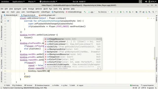 32.On Video Completion Listener & Repeat Button Feature in Exoplayer | Android Studio Kotlin смотреть онлайн