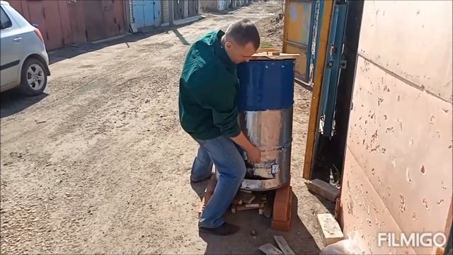 Коптилка из бочки для горячего копчения смотреть онлайн