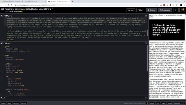 Responsive Columns w/ Callout Section Using CSS Grid смотреть онлайн