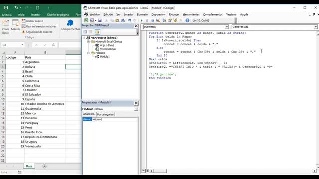 Función en excel VBA para generar sentencia INSERT INTO de SQL Server смотреть онлайн
