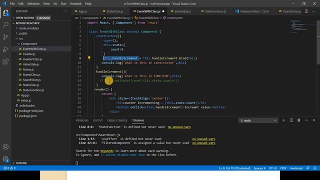 #12 : Event handling in react - Part 2 | function binding in react js смотреть онлайн