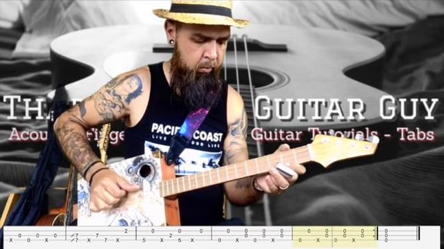 Cigar box Guitar Bad Moon Rising With TABS смотреть онлайн