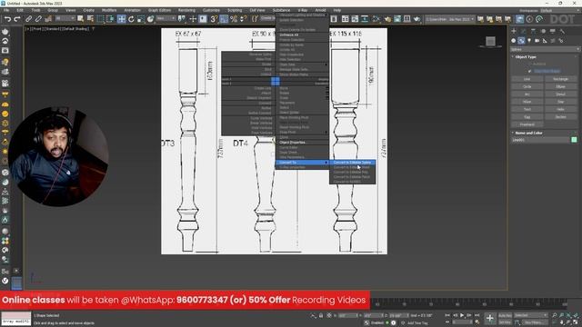 Spline to 3D Model 3dsmax Tutorial #dotmattech смотреть онлайн