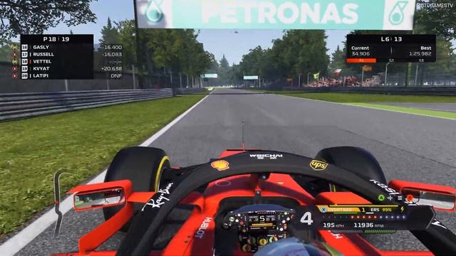 F1 2020 - 25% Race at Monza + Formation Lap and Safety Car Gameplay [4K 60FPS] смотреть онлайн
