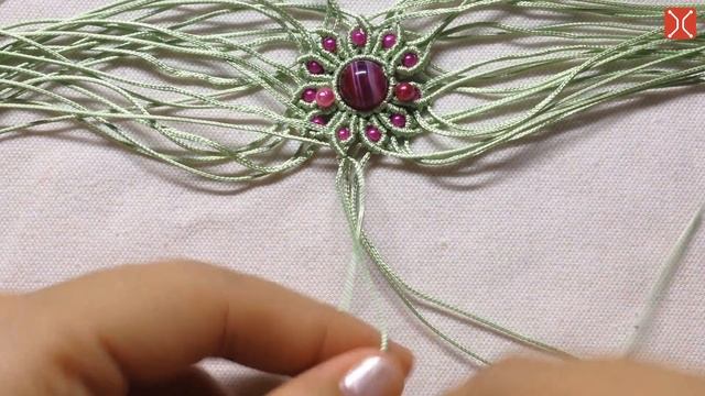 Macrame pendant tutorial: The sun flower - Simple macrame idea craft смотреть онлайн