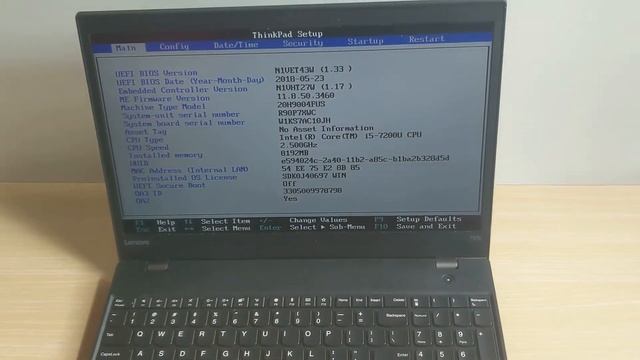 Огляд ноутбука Lenovo ThinkPad T570 20H9004FUS R90P7XWC смотреть онлайн