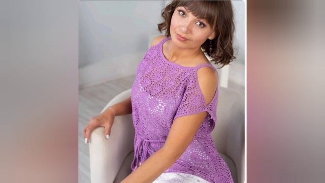 Вяжем крючком. Красивые модели женских кофточек со схемами. смотреть онлайн