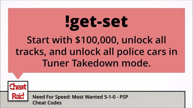 Need For Speed: Most Wanted 5-1-0 Cheat Codes | PSP смотреть онлайн