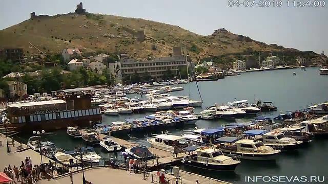 Балаклава, набережная Назукина.04 июля 2019 года смотреть онлайн