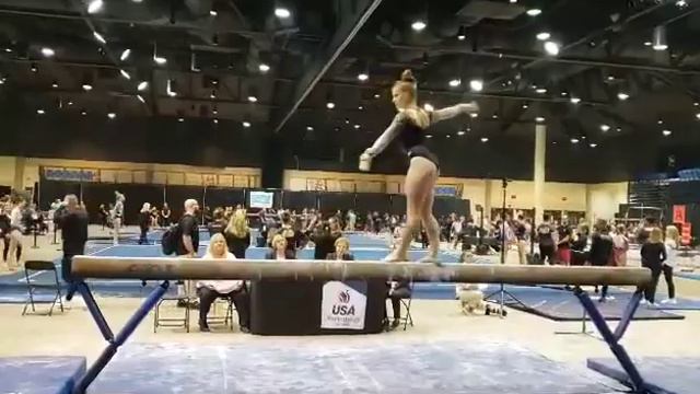 04/16/23 Level 10 Beam Routine Region 8 Regionals смотреть онлайн