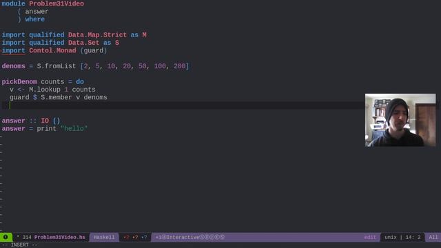 Project Euler Problem 31 in Haskell смотреть онлайн