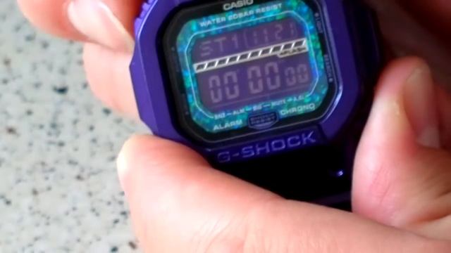 Обзор часов Casio G-Shock GLS-5600KL - фиолетовые смотреть онлайн