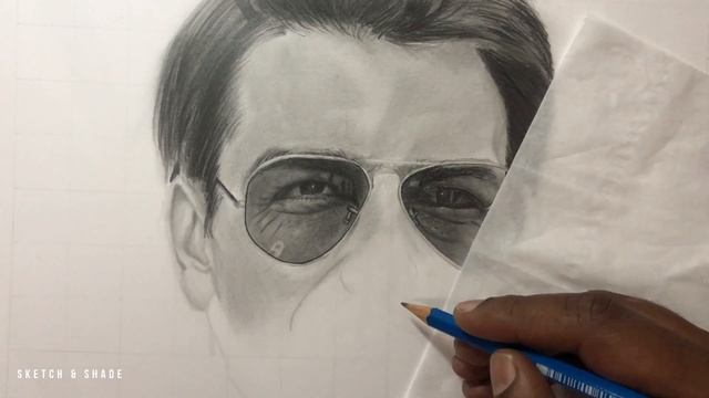 Drawing Tom Cruise, Realistic Pencil Drawing Time lapse смотреть онлайн