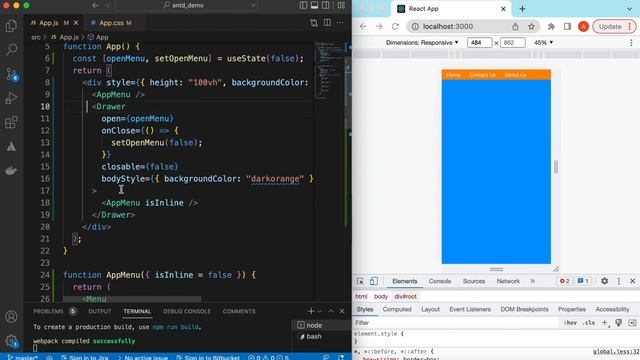 Responsive NavBar | How to Create Responsive NavBar Using ReactJS and Ant Design | Menu Tutorial смотреть онлайн
