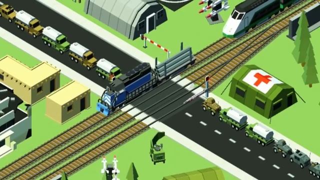 36 Cars and Trains Cartoon Train videos for kids Railroad Crossing Local Train Game for baby смотреть онлайн