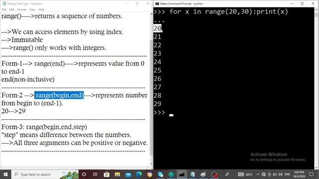 range Data Type in Python смотреть онлайн