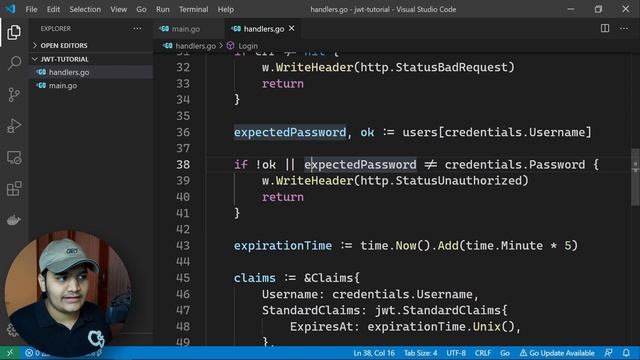 JWT token based authentication/authorization in Golang (REST API's) смотреть онлайн