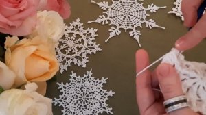Снежинка   крючком .  Мастер класс.❄️