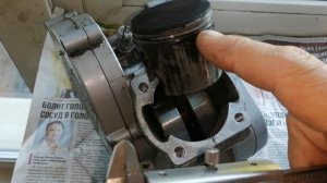 веломотор Т100, последствия клина.