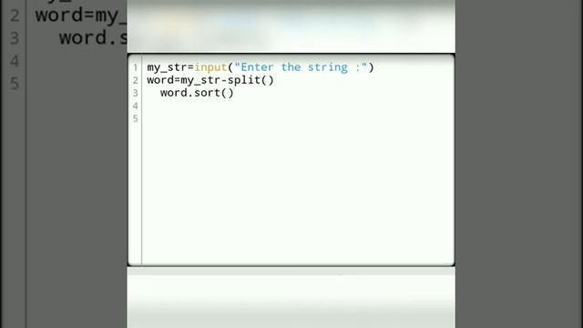 Sort words in Alphabetic order python programming series for beginner level part 46 смотреть онлайн