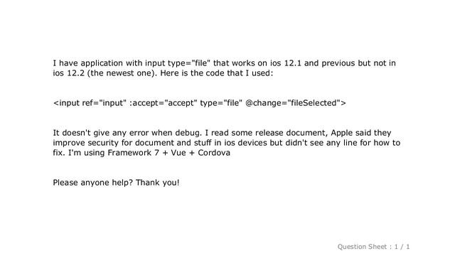 iOS : Input[type="file"] doesnt work on ios 12.2 смотреть онлайн