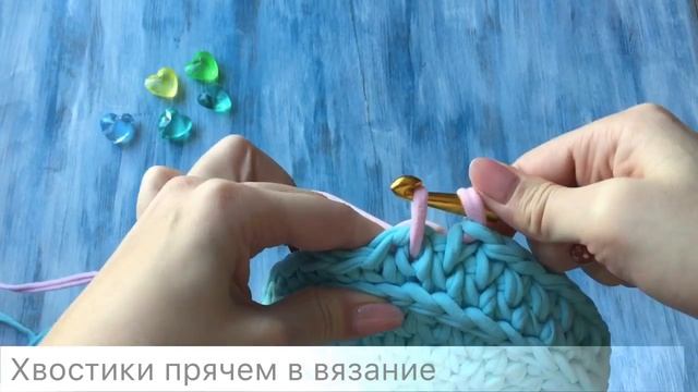 Ввод новой нити в вязании крючком смотреть онлайн