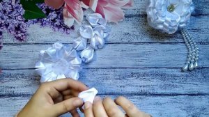 ПРОСТО ХИТ! ПЫШНЫЕ БЕЛЫЕ БАНТЫ НА 1 СЕНТЯБРЯ ИЗ АТЛАСНОЙ ЛЕНТЫ 5 СМ! КАНЗАШИ / МАСТЕР КЛАСС / DIY