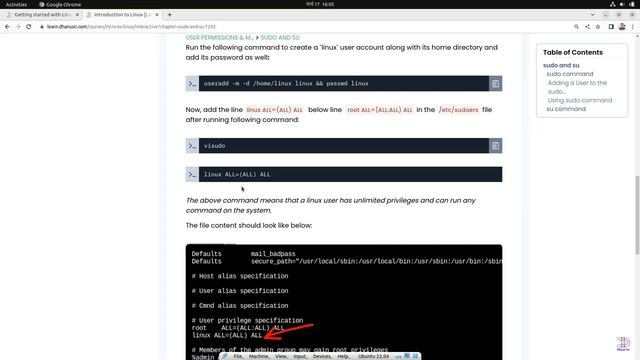 7.3 Sudo and su - Getting started with Linux | Dhanu Sir Course смотреть онлайн