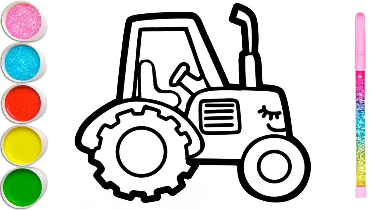 How to draw a car, flowers, house, tractor, boots for children смотреть онлайн