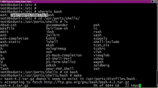 BASH SHELL INSTALLATION IN BSD- Part 1 смотреть онлайн