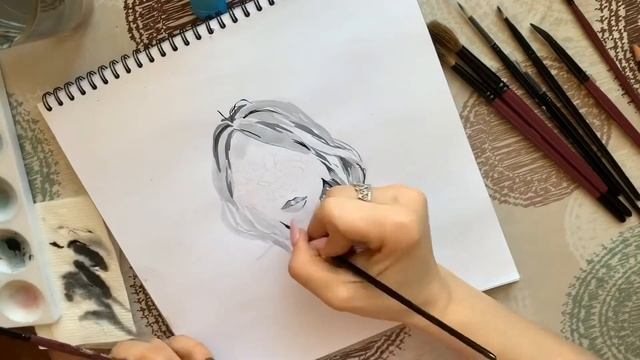 Girl of Violet/ Рисуем Поп Арт рисунок смотреть онлайн