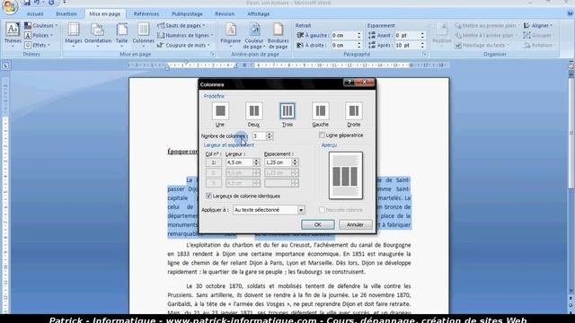 Tuto Créer des colonnes (Word 2007) смотреть онлайн