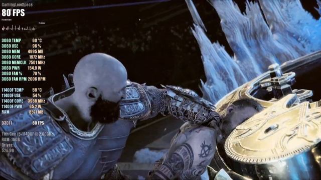 God of War - RTX 3060 - Intel i5-11400F - 1080p Benchmark смотреть онлайн